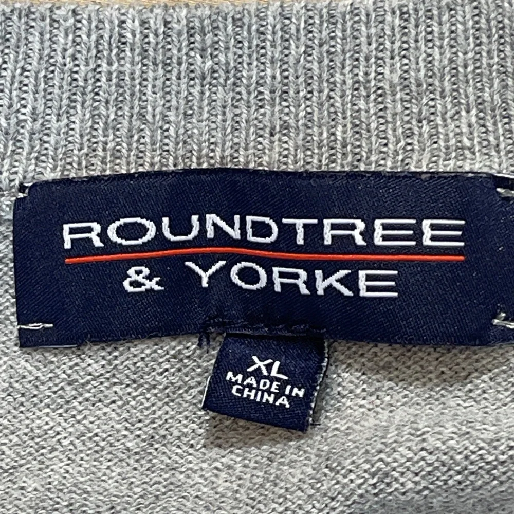 ROUNDTREE & YORKE Men's Light GRAY Sweater Vest SIZE XL PULLOVER